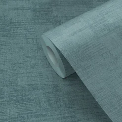 Online GoodHome Papier peint pré-encollé vinyle intissé géométrique Easy Roll Chaumont bleu l.53 x H.1005 cm