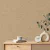 Outlet GoodHome Papier peint pré-encollé vinyle intissé uni Easy Roll Pufos beige l.53 x H.1005 cm