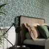 GoodHome Papier peint pré-encollé vinyle intissé fleuri Easy Roll Begonia bleu l.53 x H.1005 cm* Papier Peint Pour Chambre|Papier Peint Pré-Encollé