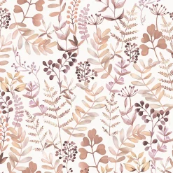 Sale GoodHome Papier peint pré-encollé vinyle intissé botanique Easy Roll Olivia rose l.53 x H.1005 cm