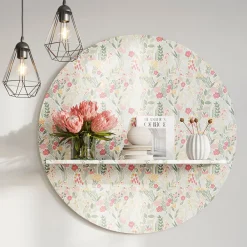 Hot GoodHome Papier peint pré-encollé vinyle intissé fleuri Easy Roll Aristea multicolore l.53 x H.1005 cm