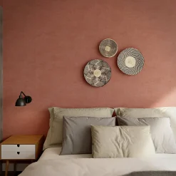 Outlet GoodHome Papier peint pré-encollé vinyle intissé uni terracotta Easy Roll Coppins l.53 x H.1005 cm