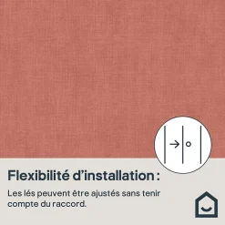 Outlet GoodHome Papier peint pré-encollé vinyle intissé uni terracotta Easy Roll Coppins l.53 x H.1005 cm