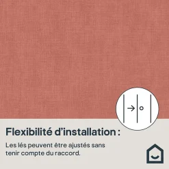 Outlet GoodHome Papier peint pré-encollé vinyle intissé uni terracotta Easy Roll Coppins l.53 x H.1005 cm