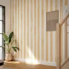 GoodHome Papier peint pré-encollé vinyle à rayures Easy Roll Satori rayures jaune ocre l.53 x H.1005 cm* Papier Peint Pour Couloir|Papier Peint Pour Chambre