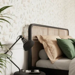 GoodHome Papier peint pré-encollé vinyle intissé fleuri Easy Roll Aubourne beige l.53 x H.1005 cm* Papier Peint Fleuri|Papier Peint Pour Couloir