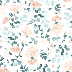Online GoodHome Papier peint pré-encollé vinyle intissé fleuri Easy Roll Bexton bleu l.53 x H.1005 cm