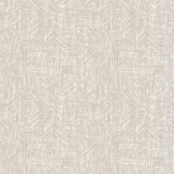 Hot GoodHome Papier peint pré-encollé vinyle intissé géométrique Easy Roll Azay beige l.53 x H.1005 cm