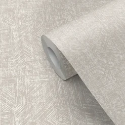 Hot GoodHome Papier peint pré-encollé vinyle intissé géométrique Easy Roll Azay beige l.53 x H.1005 cm