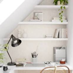 Hot GoodHome Papier peint pré-encollé vinyle intissé géométrique Easy Roll Azay beige l.53 x H.1005 cm
