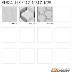 Edem Papier peint unicolore 594-20 papier peint vinyle texturé ton-sur-ton scintillant blanc* Papier Peint Uni