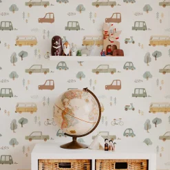 Clearance Decochic Papier peint vinyle adhésif roadtrip multicolore 50x300 cm