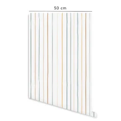 Best Decochic Papier peint vinyle adhésif rayures colorées multicolore 50x300 cm