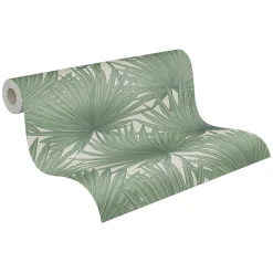 A.S. Creation Papier peint vinyle grainé sur intissé effet mat végétal Antigua As Creation L.1005 x l. 53 cm vert* Papier Peint Naturel Et Tropical