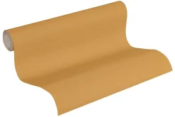 Discount A.S. Creation Papier peint vinyle grainé sur intissé uni jaune L.1005 x l. 53 cm, As Creation Around