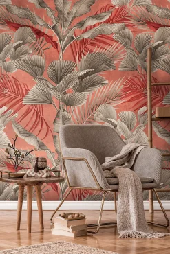 Sale A.S. Creation Papier peint vinyle grainé sur intissé jungle Bali L.880 x l. 53 cm taupe, rose As Creation