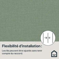 Clearance GoodHome Papier peint vinyle intissé uni structuré vert L.1000 x l.52 cm Shung