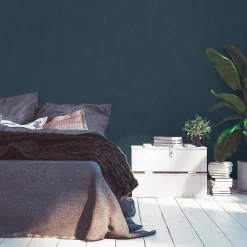 Sale GoodHome Papier peint Vinyle Intissé Izier bleu marine