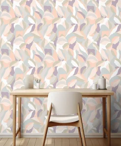 Ugepa Papier peint vinyle intissé feuilles tropicales teraccotta, marron, beige L.1005 x l.53cm Ugèpa* Papier Peint Naturel Et Tropical