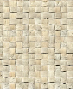 Papier peint vinyle intissé imitation tressage beige L.1001 x l.53cm* Papier Peint Pour Salle De Bains|Papier Peint Imitant