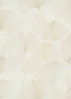 Erismann Papier peint vinyle intissé feuilles de ginko beige crème L.1005 x l.53cm, Ginko dream* Papier Peint Naturel Et Tropical