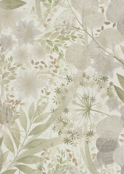 Erismann Papier peint vinyle intissé végétal vert L.1005 x l.53cm, Secret grove* Papier Peint Fleuri|Papier Peint Pour Couloir