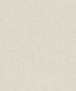 Sale Papier peint vinyle intissé uni aspect tissu beige sable L.1001 x l.53cm