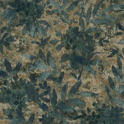 GoodHome Papier peint Vinyle Intissé Ammo Sarcelle foncé* Papier Peint Fleuri|Papier Peint Pour Cuisine