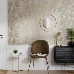 GoodHome Papier peint Vinyle Intissé Gmeli crème* Papier Peint Pour Couloir|Papier Peint Pour Chambre