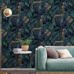 Sale GoodHome Papier peint Vinyle Intissé Onax Sarcelle