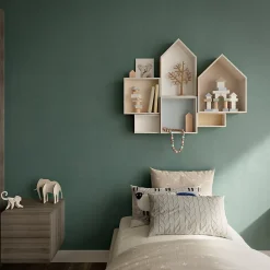 GoodHome Papier peint vinyle intissé uni bleu vert L.53 x l.1005 cm Izier* Papier Peint Pour Couloir|Papier Peint Uni