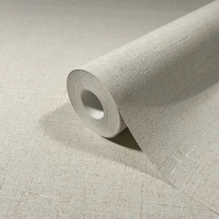 Best Papier peint vinyle intissé uni texturé beige L.1005 x l.53cm