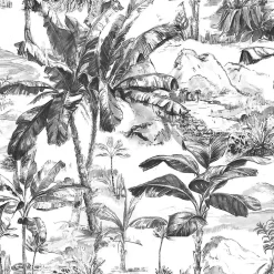 GoodHome Papier peint vinyle intissé texturé Chooky* Papier Peint Pour Chambre|Papier Peint Naturel Et Tropical