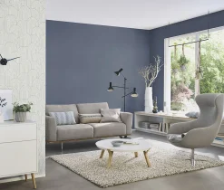 Rasch Papier peint vinyle intissé expansé pointe bleu marine L.1001 x l.53cm* Papier Peint Pour Couloir|Papier Peint Pour Salon