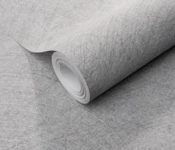 Erismann Papier peint vinyle intissé uni gris L.1005 x l.53cm, Flair