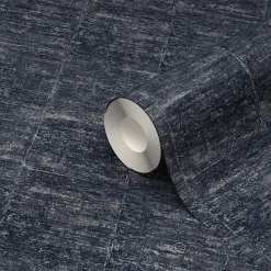 Clearance GoodHome Papier peint Vinyle intissé Quapaw bleu l.53 x H.1000 cm