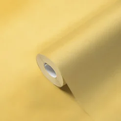 GoodHome Papier peint Vinyle Intissé Izier ocre* Papier Peint Pour Couloir|Papier Peint Uni