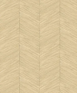 Online Papier peint vinyle intissé imitation chevron en textile L.1001 x l.53 cm, Galesano