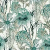 Sale Lutece Papier peint vinyle intissé Cuisines & Bains mat et satiné fonds marins bleu aqua, bleu l.1005 x l.53 cm