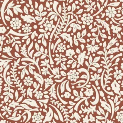 GoodHome Papier peint vinyle intissé Flaumig motif floral terracotta L. 10,05m x l. 0,53m* Papier Peint Fleuri|Papier Peint Pour Couloir