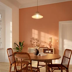 Best GoodHome Papier peint vinyle intissé uni orange terracotta L.53 x l.1005 cm Aune