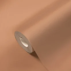 Best GoodHome Papier peint vinyle intissé uni orange terracotta L.53 x l.1005 cm Aune