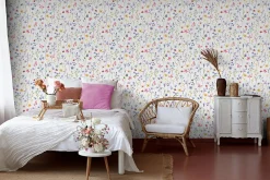 Online Ugepa Papier peint vinyle intissé fleurs romantiques multicouleurs L. 1005 x l. 53cm