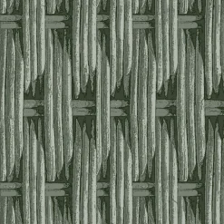 Sale Lutece Papier peint vinyle intissé Villa Rosalie mat et satiné trompe l'œil paille vert l.1005 x l.53 cm