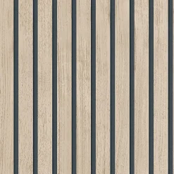Ugepa Papier peint vinyle intissé effet lattes de bois beigeL.1001 x l.53cm Ugèpa* Papier Peint Pour Couloir|Papier Peint Imitant
