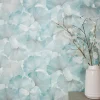 Erismann Papier peint vinyle intissé feuilles de ginko bleu L.1005 x l.53cm, Ginko dream* Papier Peint Naturel Et Tropical|Papier Peint Pour Couloir