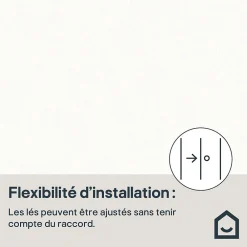 Clearance GoodHome Papier peint Vinyle Intissé Moivre blanc