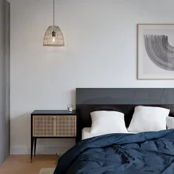 Clearance GoodHome Papier peint Vinyle Intissé Moivre blanc