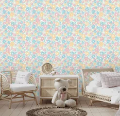 Discount Ugepa Papier peint vinyle intissé fleuri Bella fleurs multicouleurs pastel L.1005 x l.53cm Ugèpa