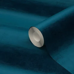 Best GoodHome Papier peint Vinyle intissé Arugam bleu foncé l.53 x H.1000 cm